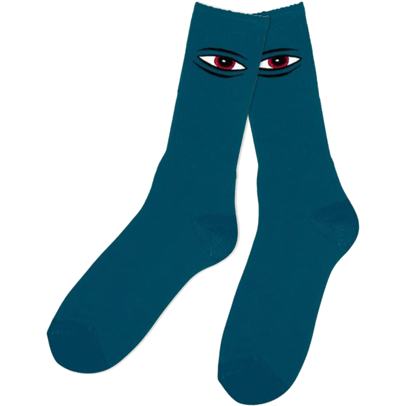 Toy Machine - Sect Eye Embroidered Crew Socks - Ocean