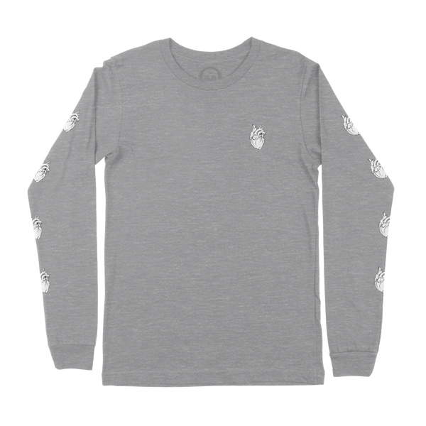 Midnight Skateboarding - Anatomical Heart Forever (Prism) Long Sleeve Tee - Heather
