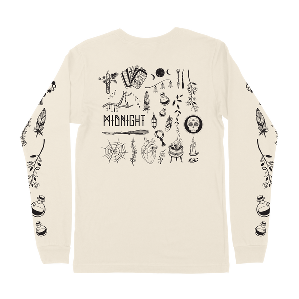 Midnight Skateboarding - Witchcraft Long Sleeve Tee - Bone