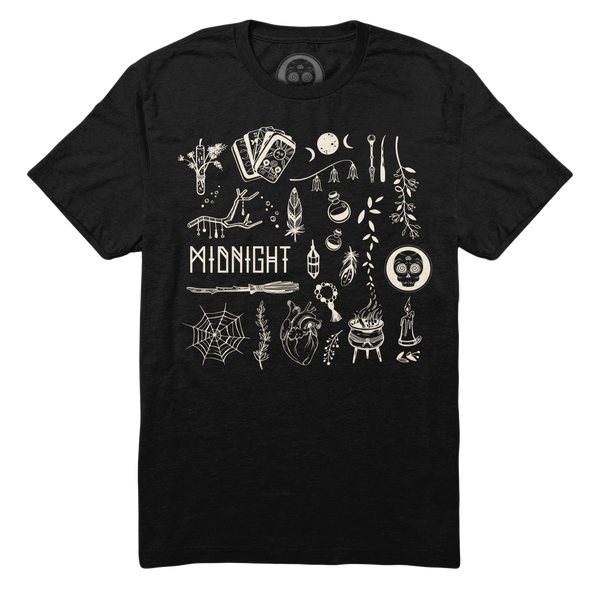 Midnight Skateboarding - Withcraft Tee - Black