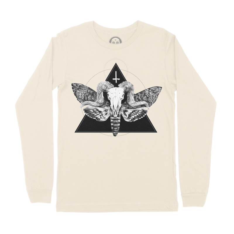 Midnight Skateboarding - The Horned God Long Sleeve Tee - Bone