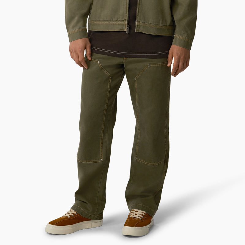 Dickies - Duck Contrast Stitch Double Front Pant - Stonewashed Military Green