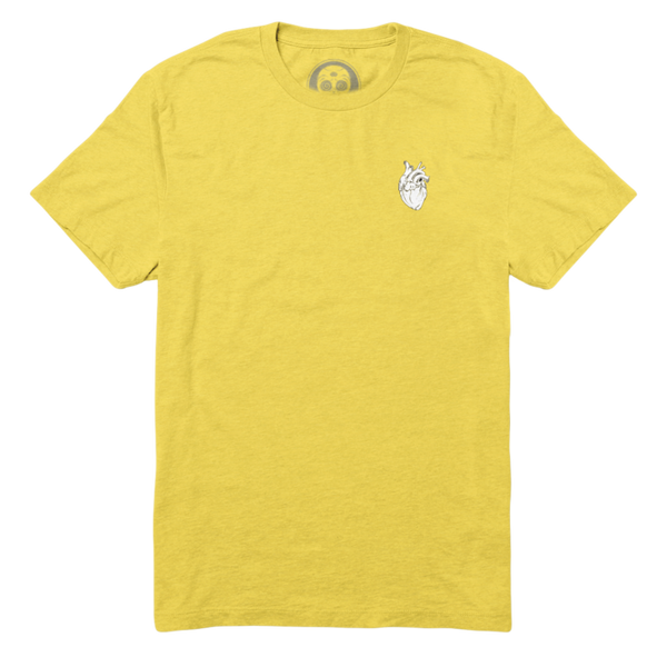 Midnight Skateboarding - Anatomical Heart Forever (Prism) Tee - Yellow